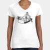 Women's Fine Jersey V-Neck Tee Thumbnail