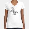 Women's Fine Jersey V-Neck Tee Thumbnail
