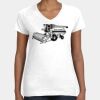 Women's Fine Jersey V-Neck Tee Thumbnail