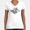 Women's Fine Jersey V-Neck Tee Thumbnail