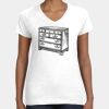 Women's Fine Jersey V-Neck Tee Thumbnail