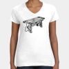 Women's Fine Jersey V-Neck Tee Thumbnail