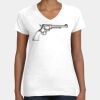 Women's Fine Jersey V-Neck Tee Thumbnail
