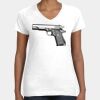 Women's Fine Jersey V-Neck Tee Thumbnail