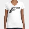 Women's Fine Jersey V-Neck Tee Thumbnail