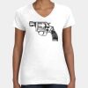 Women's Fine Jersey V-Neck Tee Thumbnail