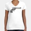 Women's Fine Jersey V-Neck Tee Thumbnail
