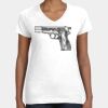 Women's Fine Jersey V-Neck Tee Thumbnail