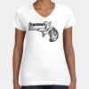 Women's Fine Jersey V-Neck Tee Thumbnail