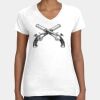 Women's Fine Jersey V-Neck Tee Thumbnail