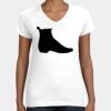 Women's Fine Jersey V-Neck Tee Thumbnail