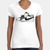 Women's Fine Jersey V-Neck Tee Thumbnail