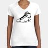 Women's Fine Jersey V-Neck Tee Thumbnail