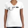 Women's Fine Jersey V-Neck Tee Thumbnail