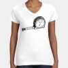 Women's Fine Jersey V-Neck Tee Thumbnail
