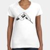 Women's Fine Jersey V-Neck Tee Thumbnail