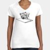 Women's Fine Jersey V-Neck Tee Thumbnail