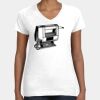 Women's Fine Jersey V-Neck Tee Thumbnail