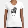 Women's Fine Jersey V-Neck Tee Thumbnail
