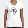 Women's Fine Jersey V-Neck Tee Thumbnail