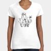 Women's Fine Jersey V-Neck Tee Thumbnail