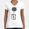 Women's Fine Jersey V-Neck Tee Thumbnail
