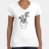Women's Fine Jersey V-Neck Tee Thumbnail