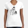 Women's Fine Jersey V-Neck Tee Thumbnail