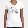 Women's Fine Jersey V-Neck Tee Thumbnail