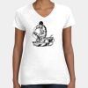 Women's Fine Jersey V-Neck Tee Thumbnail