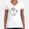 Women's Fine Jersey V-Neck Tee Thumbnail