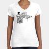 Women's Fine Jersey V-Neck Tee Thumbnail