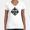 Women's Fine Jersey V-Neck Tee Thumbnail