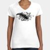 Women's Fine Jersey V-Neck Tee Thumbnail