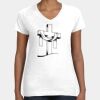 Women's Fine Jersey V-Neck Tee Thumbnail