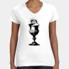 Women's Fine Jersey V-Neck Tee Thumbnail