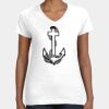 Women's Fine Jersey V-Neck Tee Thumbnail