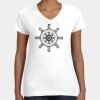 Women's Fine Jersey V-Neck Tee Thumbnail