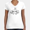 Women's Fine Jersey V-Neck Tee Thumbnail