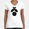 Women's Fine Jersey V-Neck Tee Thumbnail