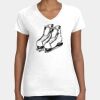 Women's Fine Jersey V-Neck Tee Thumbnail
