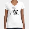 Women's Fine Jersey V-Neck Tee Thumbnail