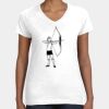 Women's Fine Jersey V-Neck Tee Thumbnail