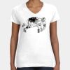 Women's Fine Jersey V-Neck Tee Thumbnail
