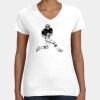 Women's Fine Jersey V-Neck Tee Thumbnail