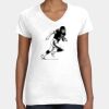 Women's Fine Jersey V-Neck Tee Thumbnail