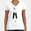 Women's Fine Jersey V-Neck Tee Thumbnail