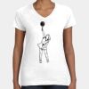 Women's Fine Jersey V-Neck Tee Thumbnail