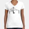 Women's Fine Jersey V-Neck Tee Thumbnail