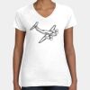 Women's Fine Jersey V-Neck Tee Thumbnail